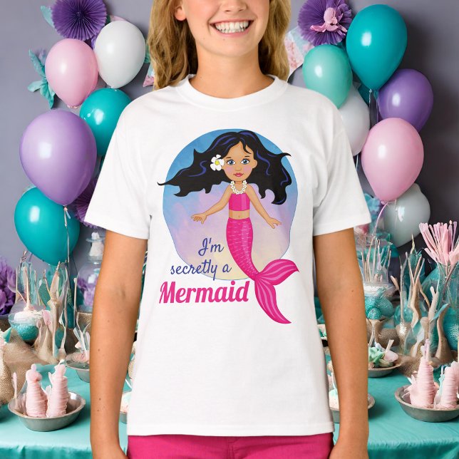Vacker Sjöjungfru Princess under Sea Girls T Shirt (Skapare uppladdad)