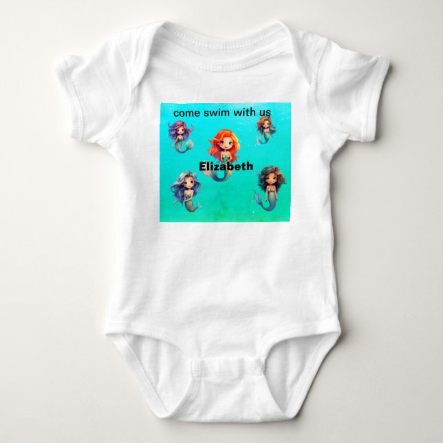 Vacker sjöjungfru T-shirt (Framsida)