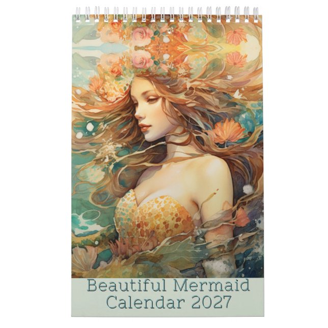 Vacker sjöjungfrukalender 2027, Sjöjungfru Kalender (Omslag)