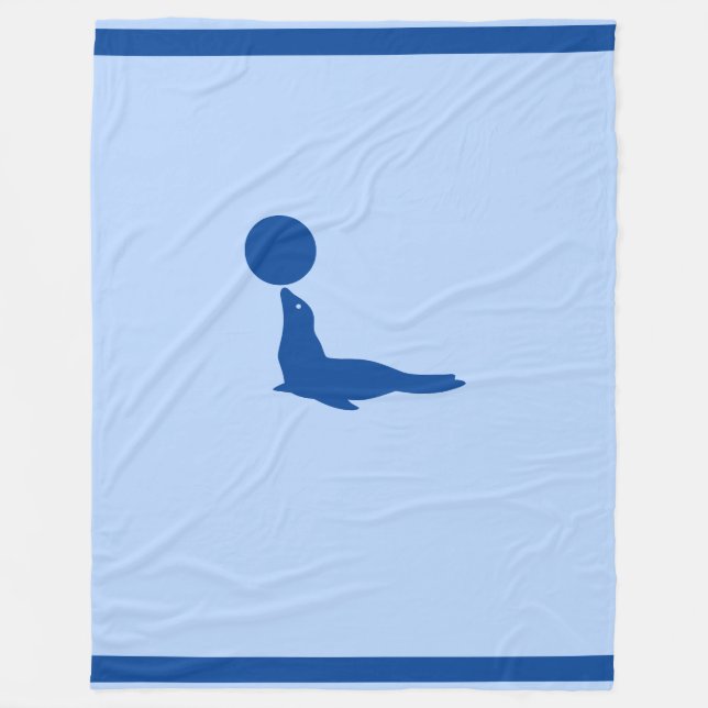 Vacker sjölejon och boll fleecefilt (Framsidan)