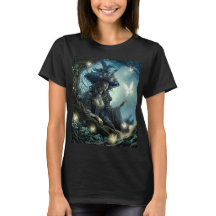 Vacker sjörövarflickas t-shirt för kvinnor