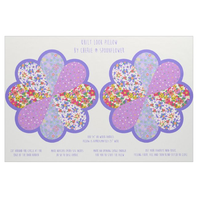 Vacker skär- och syboho-quiltstil blomsterkit tyg (Fat Quarter)