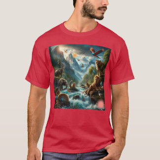 Vacker skog Djur design flicka T Shirt