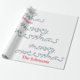 VACKER SKRIFT GOD JUL PERSONANLIGT NAMN PRESENTPAPPER