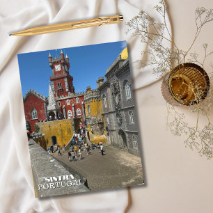 Vacker slott Sintra Portugal Fotografi Resa Helg Vykort