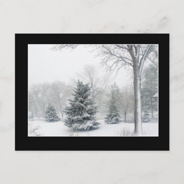 Vacker snöstorm vykort - Anpassad (Framsida)