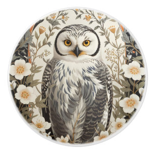 Vacker Snöuggla William Morris Inspirerad Knopp