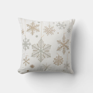 Vacker snowflake mönster cushion kudde