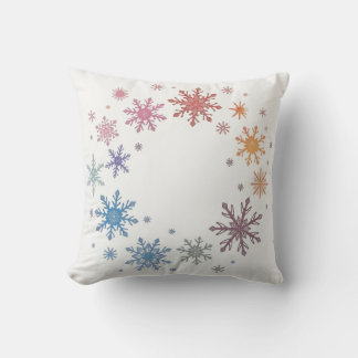 Vacker snowflake mönster cushion kudde