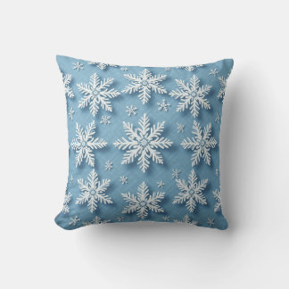 Vacker snowflake mönster cushion kudde