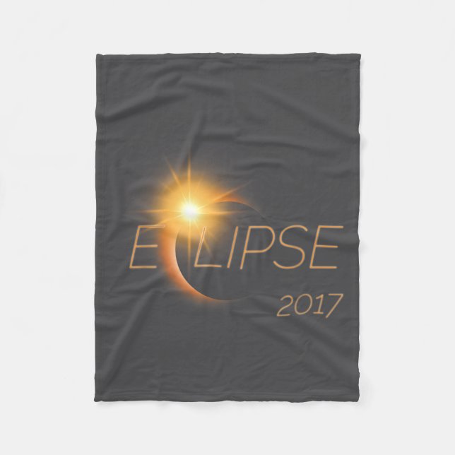 Vacker solförmörkelse 2017 grafik  fleecefilt (Framsidan)