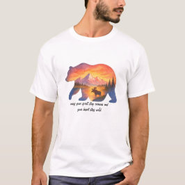 Vacker solnedgång Björn T-shirt