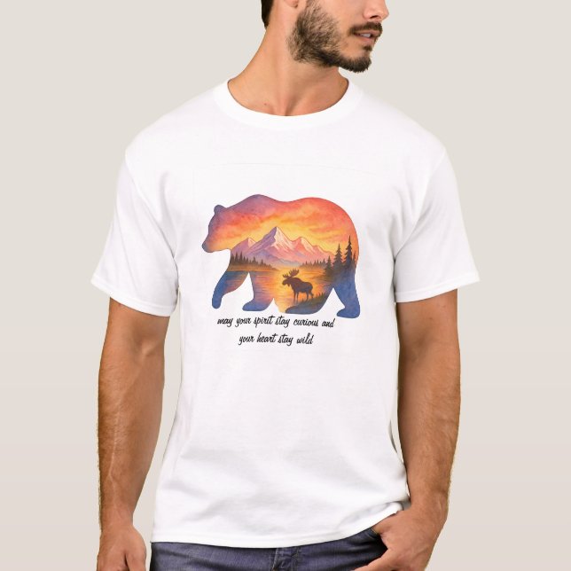 Vacker solnedgång Björn T-shirt (Framsida)