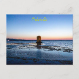 Vacker solnedgång i Orbetello, Tuscany vykort