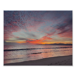 Vacker solnedgång - Marina Del Rey, CA Fototryck