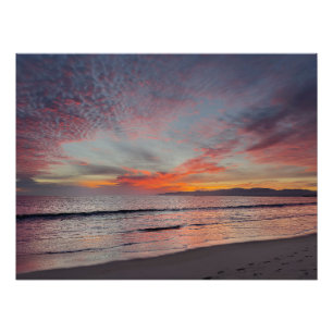 Vacker solnedgång - Marina Del Rey, CA Fototryck