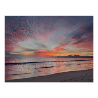 Vacker solnedgång - Marina Del Rey, CA Fototryck