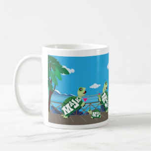 Vacker solnedgång med MaJk Turtle Coffee Mugg