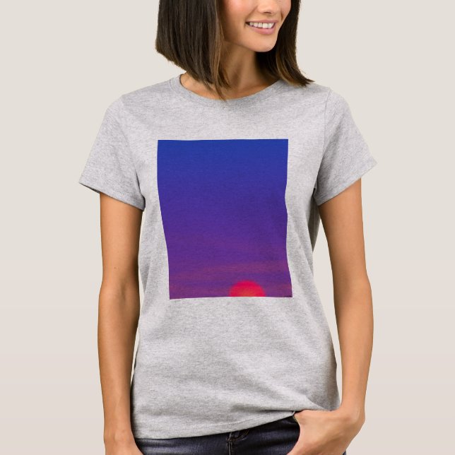 vacker solnedgång t shirt (Framsida)