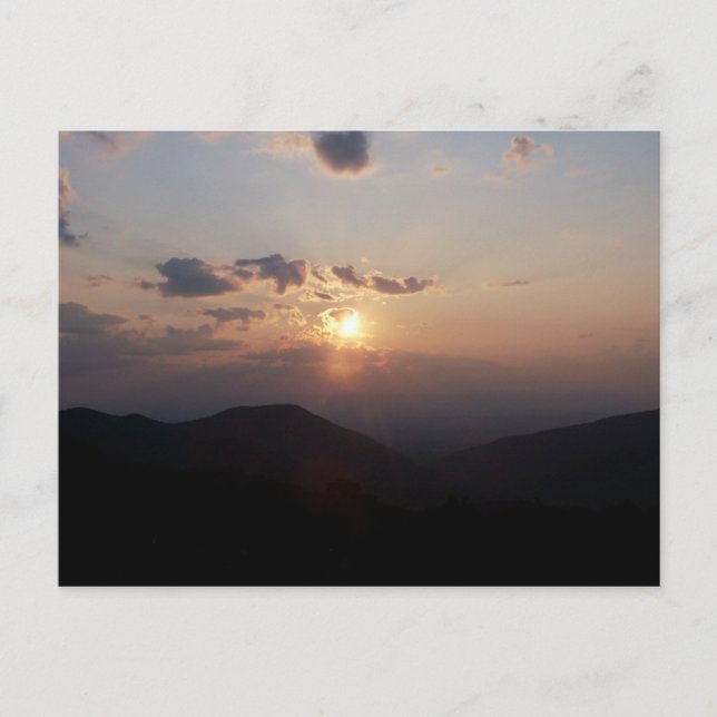 "Vacker solnedgång" Vykort (Framsida)