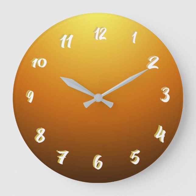 Vacker solnedgångsguld  stor klocka (Framsida)