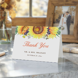 Vacker solros Stilfull säsongs Tacksamhet Tack Kort