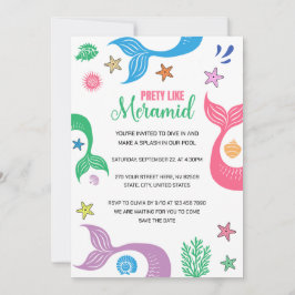 Vacker som en Havsjungfru Möhippa Inbjudningar