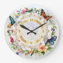 Vacker sommar fjäril blomsterur