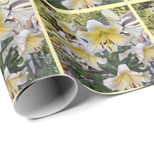 Vacker sommarlilja presentpapper (Rullad Hörn)