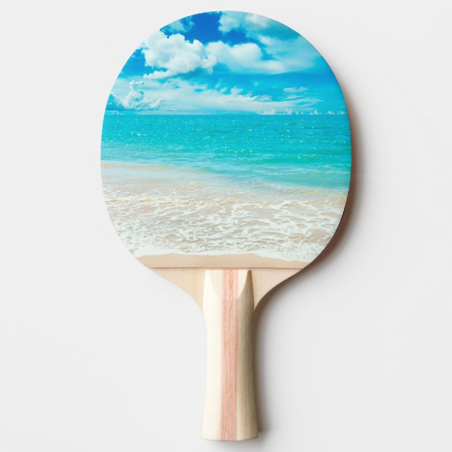 Vacker sommarstrand pingisracket (Framsidan)