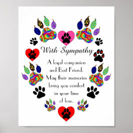 Vacker sorg efter en huskatt Sympatiaffisch Poster