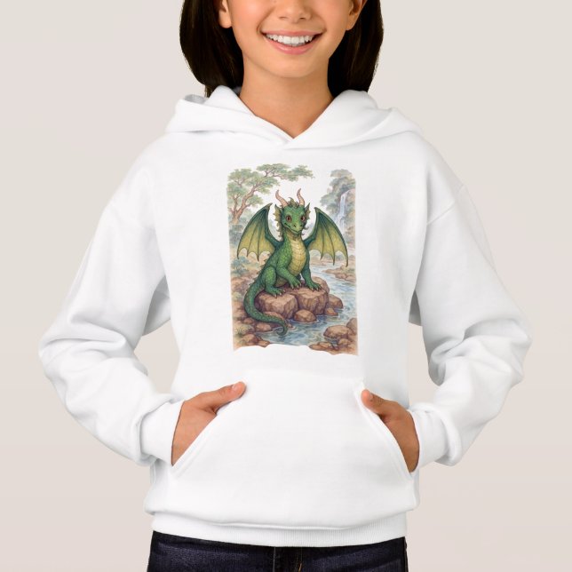 Vacker söt drak t shirt (Framsida)