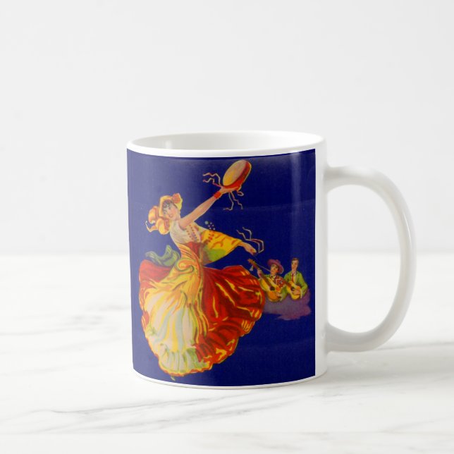 vacker spansk dansare kaffemugg (Höger)