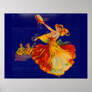 vacker spansk dansare poster