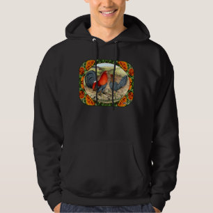 Vacker spelhöns sweatshirt med luva
