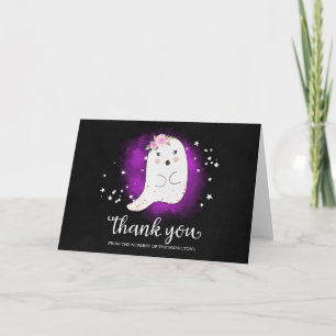 Vacker spök Halloween baby shower tackkort Kort