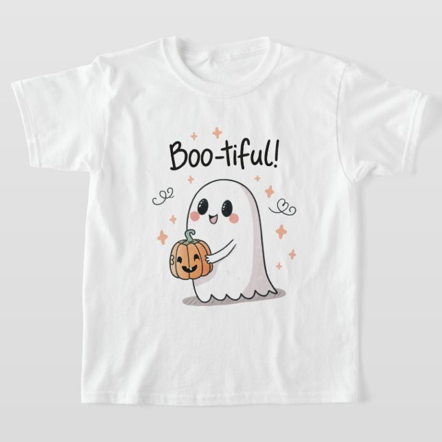 “Vacker spök Halloween T-shirt för barn (Laydown)
