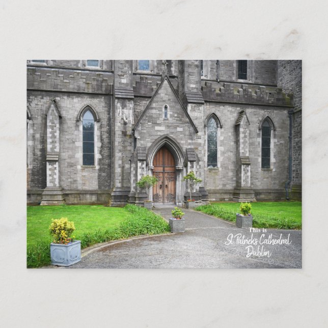 Vacker St. Patrick's Cathedral Dublin, Irland Vykort (Framsida)