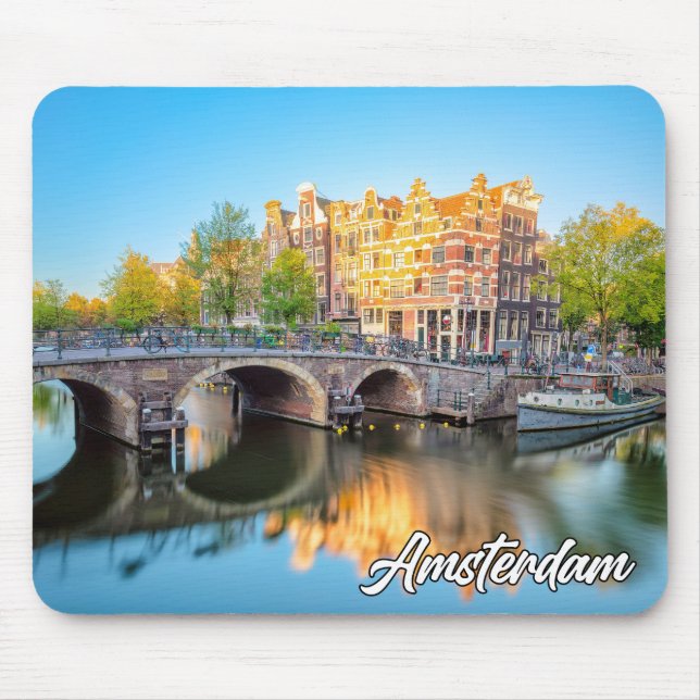 Vacker stad Amsterdam, Nederländerna Musmatta (Framsidan)