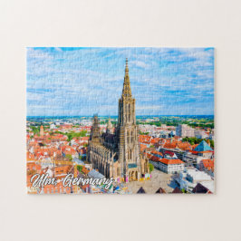 Vacker stad i Ulm, Tyskland Pussel