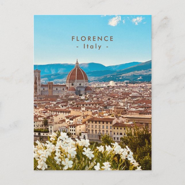 Vacker stadsbild av Florens, Toscana, Italien Vykort (Framsida)