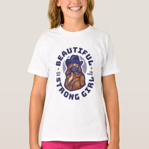 Vacker Stark Flicka T Shirt