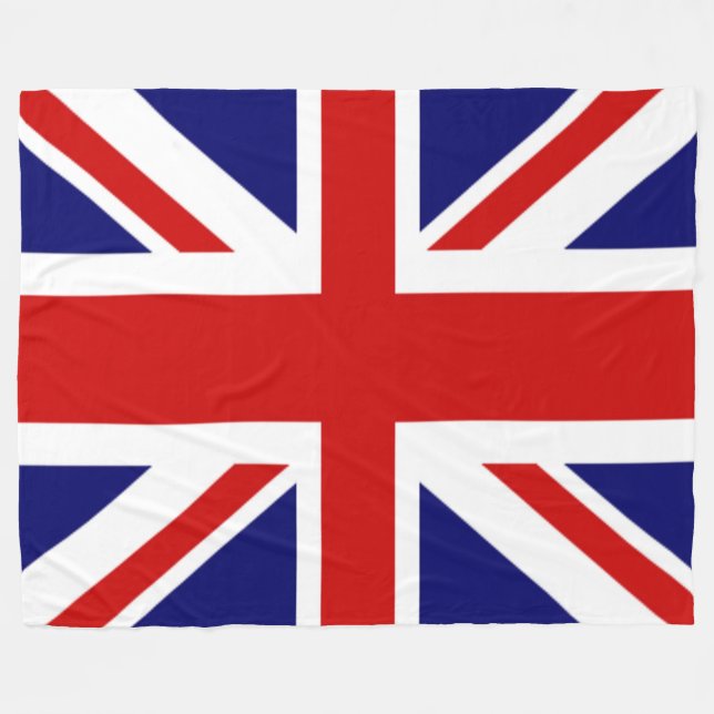 Vacker Storbritanniens flagga union jack Fleecefilt (Framsidan (Horisontell))