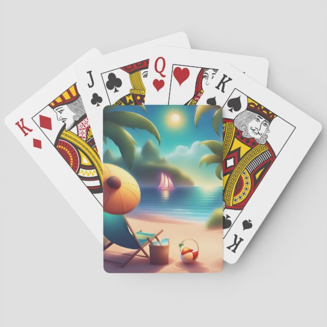 vacker strand casinokort (Baksidan)