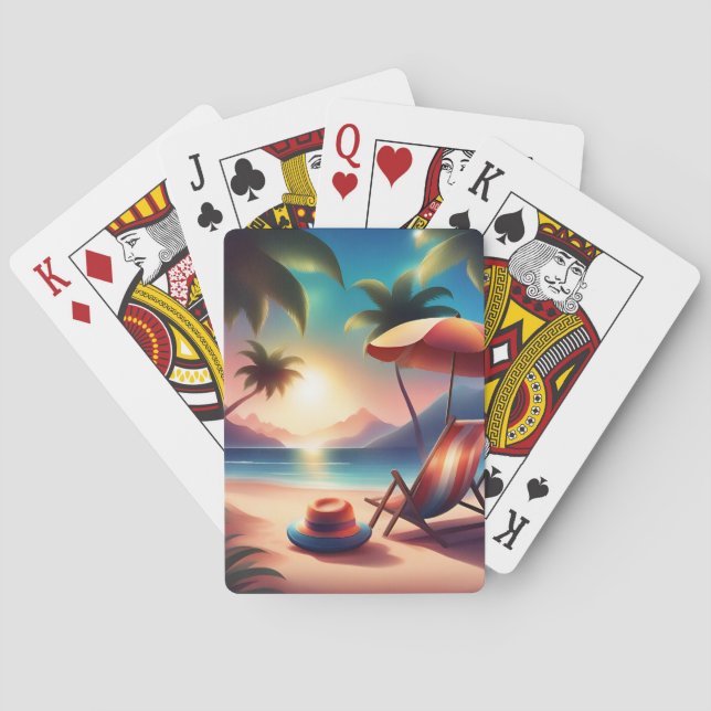 vacker strand casinokort (Baksidan)