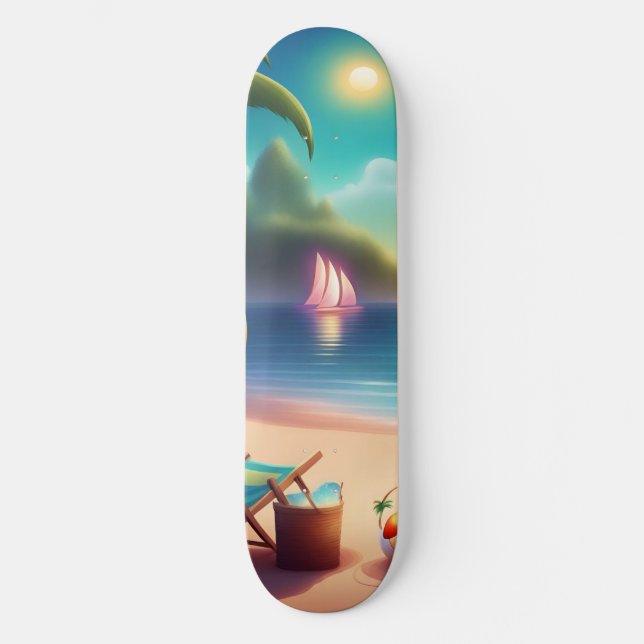 vacker strand mini skateboard bräda 18,5 cm (Framsida)
