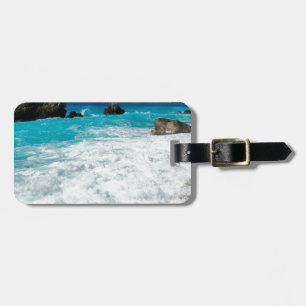 Vacker strand vatten surf aloha hawaiianskt bröllo bagagebricka