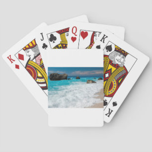 Vacker strand vatten surf aloha hawaiianskt bröllo kortlek