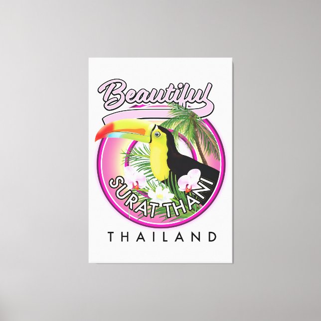 Vacker Surat Thani thailand logotyp Canvastryck (Framsida)