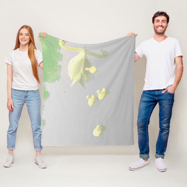 Vacker Svan Sjö Fleecefilt (På plats)